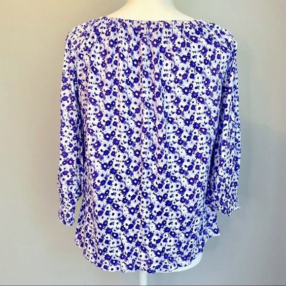 MICHAEL Michael Kors Purple & White Floral Off Shoulder Top - Picture 4 of 10